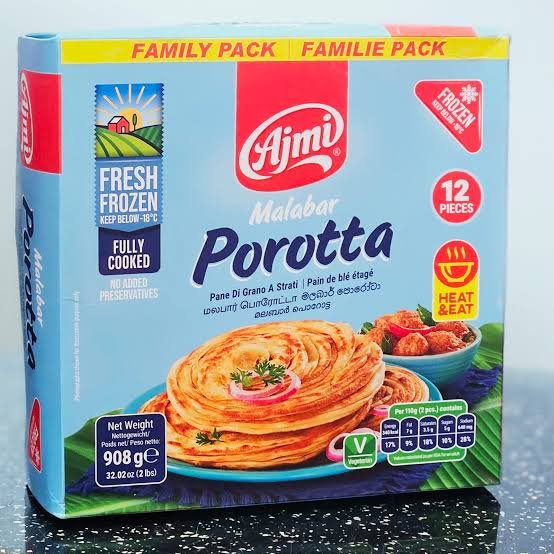 AJMI FROZEN MALABAR POROTTA FAMILY PACK 908GM